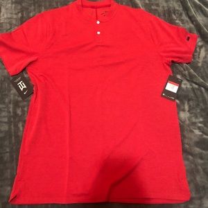 Nike Tiger Woods Red AeroReact Golf Shirt Large